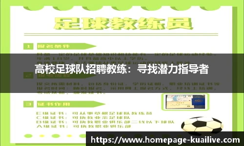 高校足球队招聘教练：寻找潜力指导者